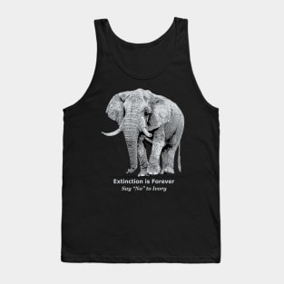 African Elephant "Say No to Ivory" Wildlife Apparel Tank Top